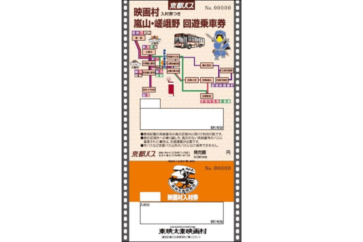 映画村・嵐山・嵯峨野回遊乗車券