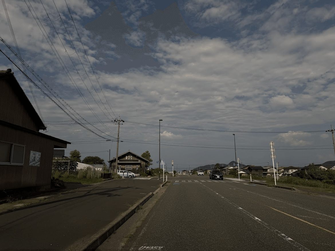 国道178号から左折する場所